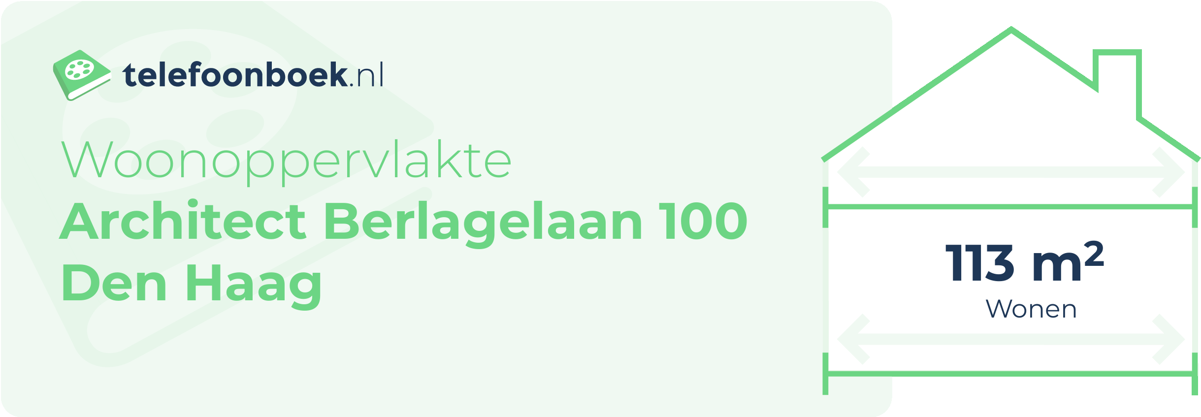 Woonoppervlakte Architect Berlagelaan 100 Den Haag