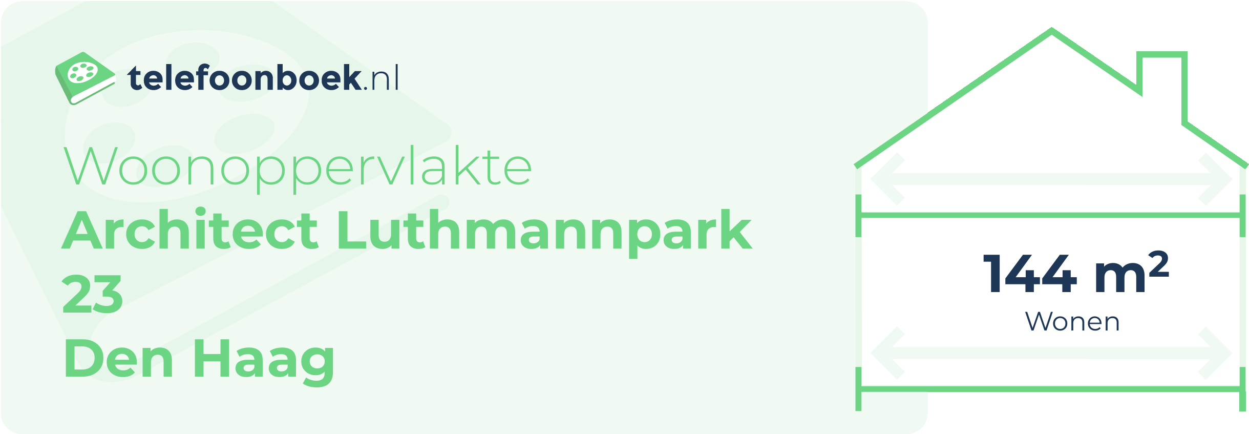 Woonoppervlakte Architect Luthmannpark 23 Den Haag