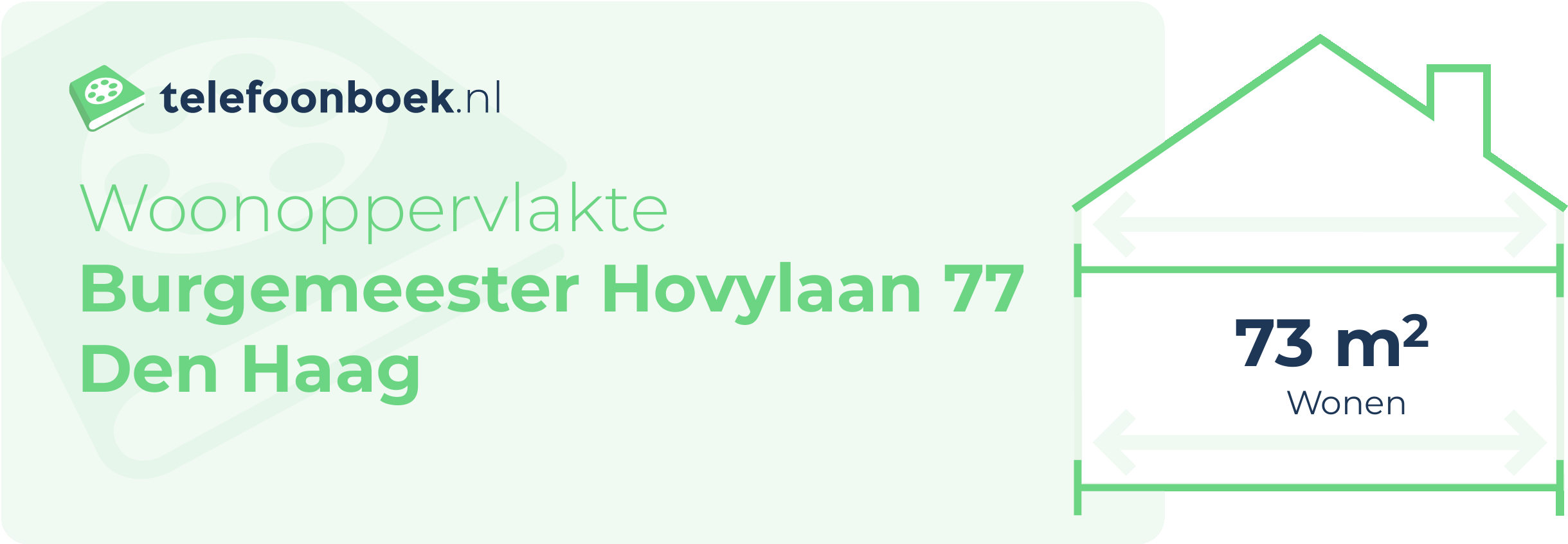 Woonoppervlakte Burgemeester Hovylaan 77 Den Haag