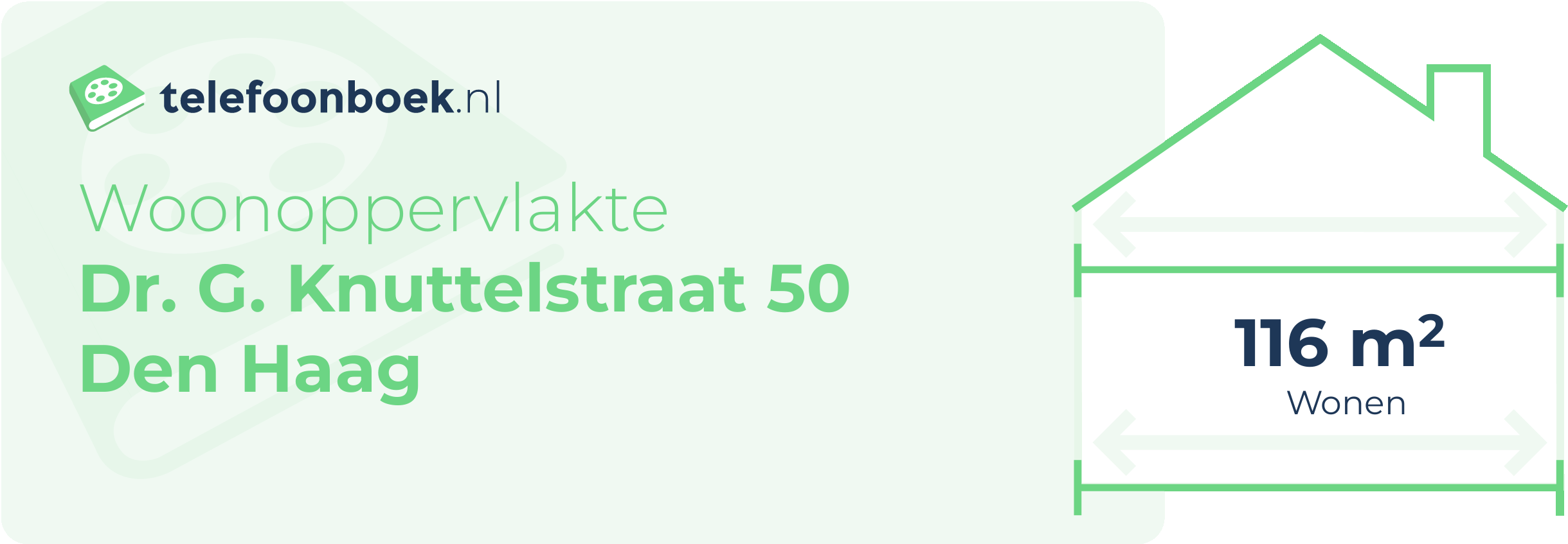 Woonoppervlakte Dr. G. Knuttelstraat 50 Den Haag