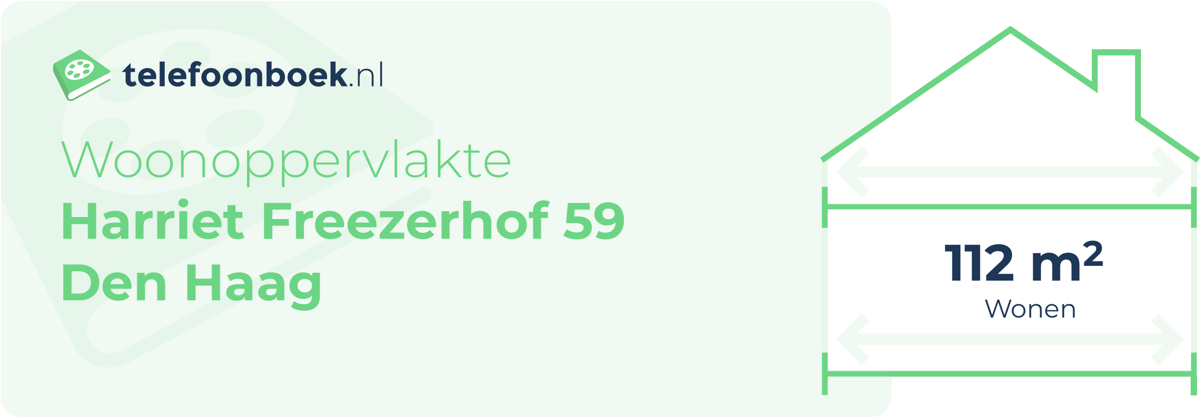 Woonoppervlakte Harriet Freezerhof 59 Den Haag
