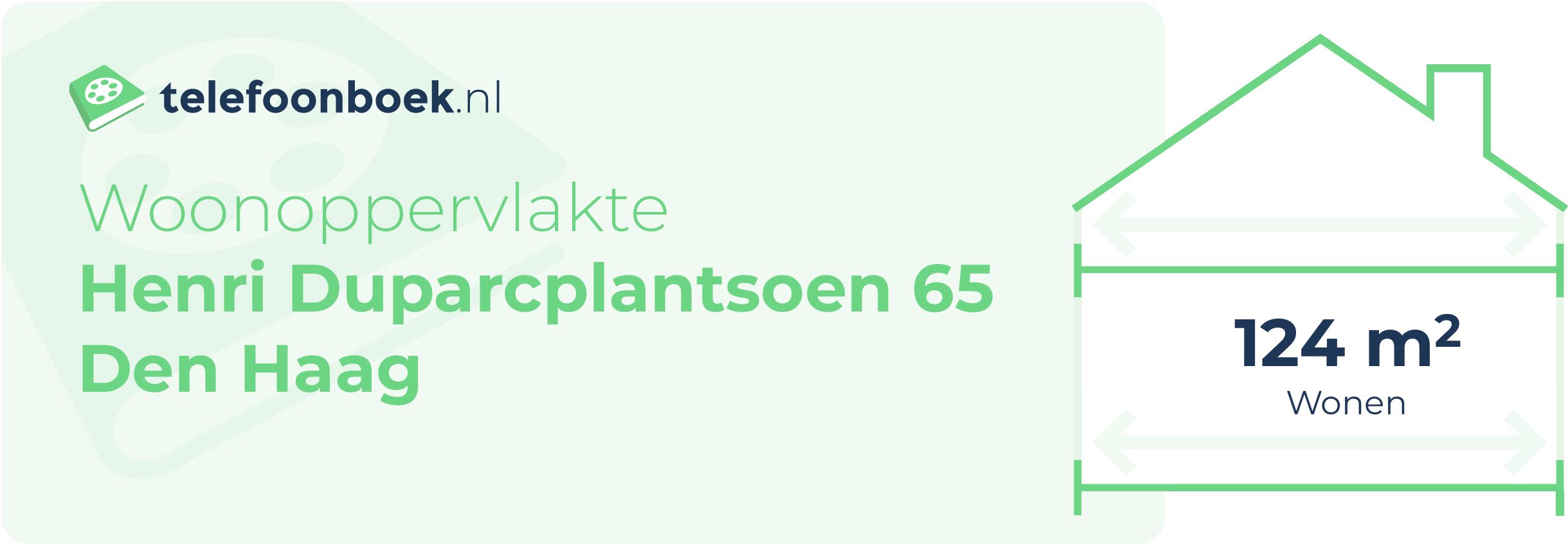 Woonoppervlakte Henri Duparcplantsoen 65 Den Haag