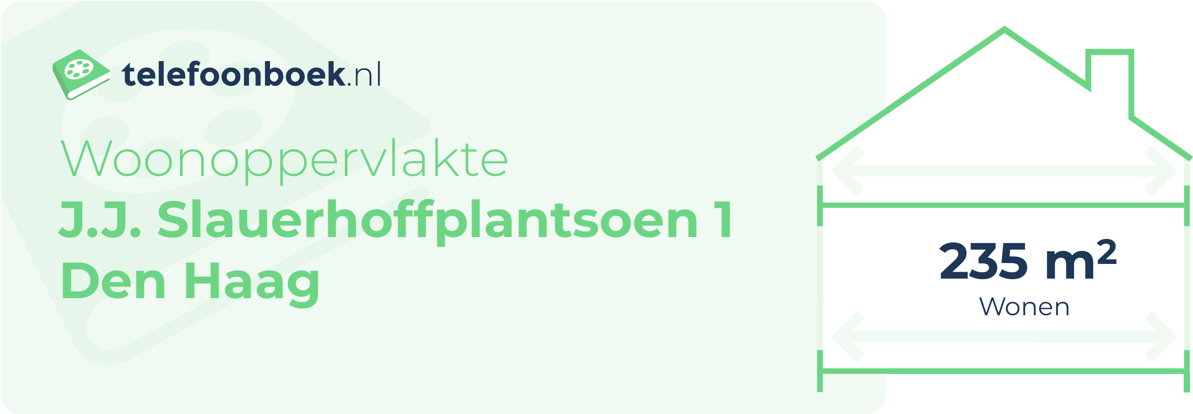 Woonoppervlakte J.J. Slauerhoffplantsoen 1 Den Haag