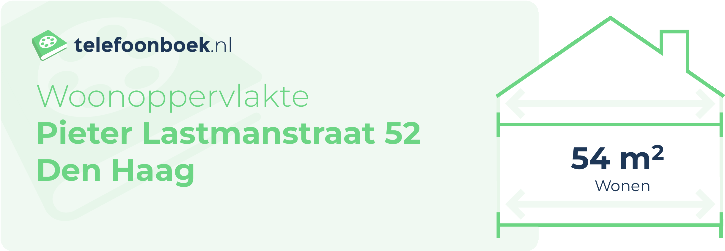Woonoppervlakte Pieter Lastmanstraat 52 Den Haag