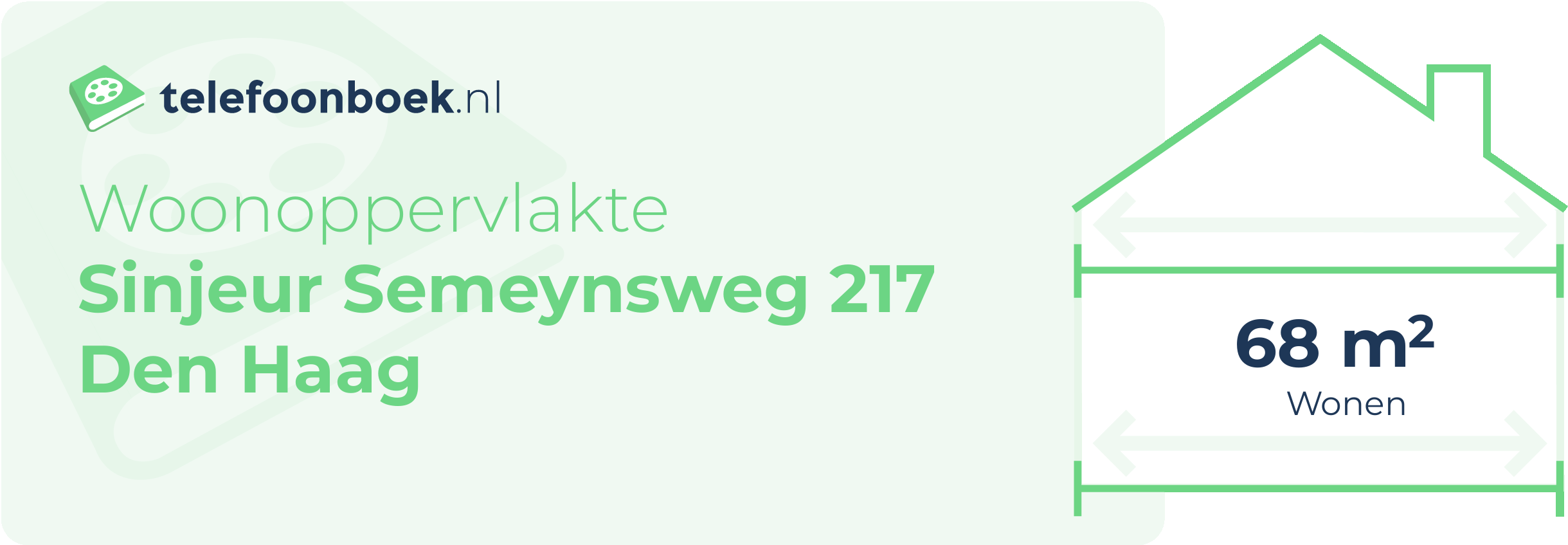 Woonoppervlakte Sinjeur Semeynsweg 217 Den Haag