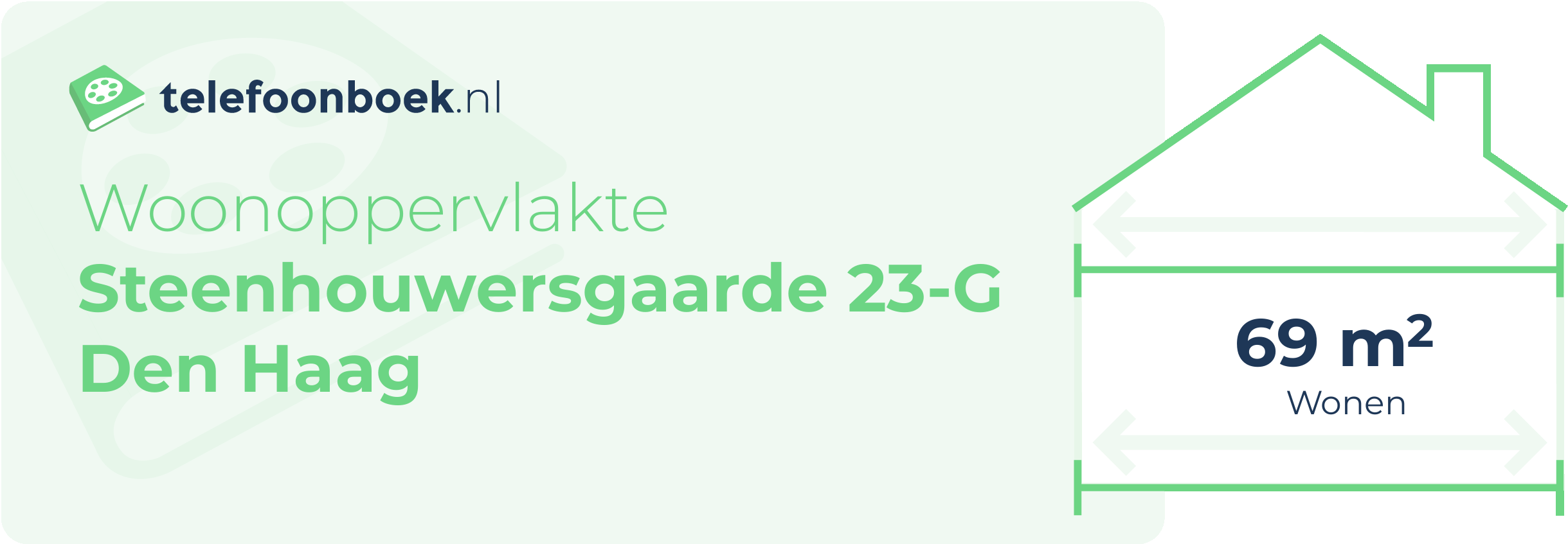 Woonoppervlakte Steenhouwersgaarde 23-G Den Haag