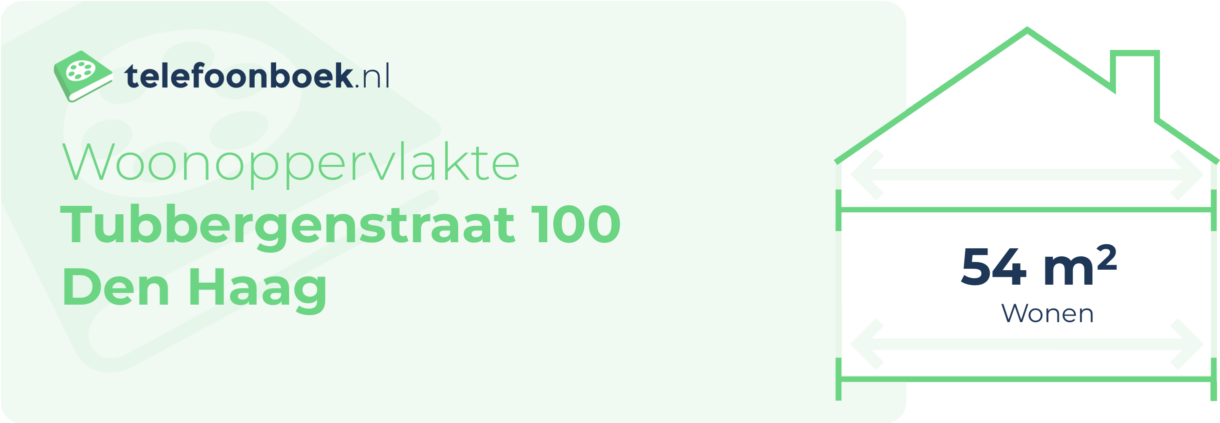 Woonoppervlakte Tubbergenstraat 100 Den Haag