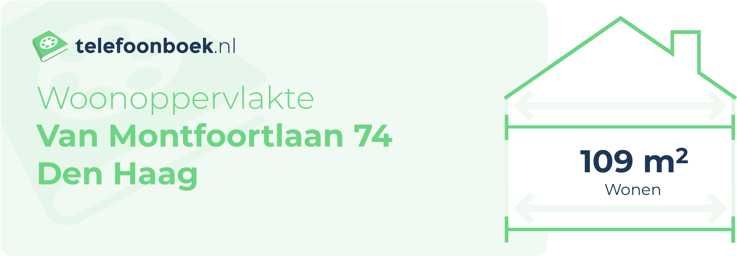 Woonoppervlakte Van Montfoortlaan 74 Den Haag