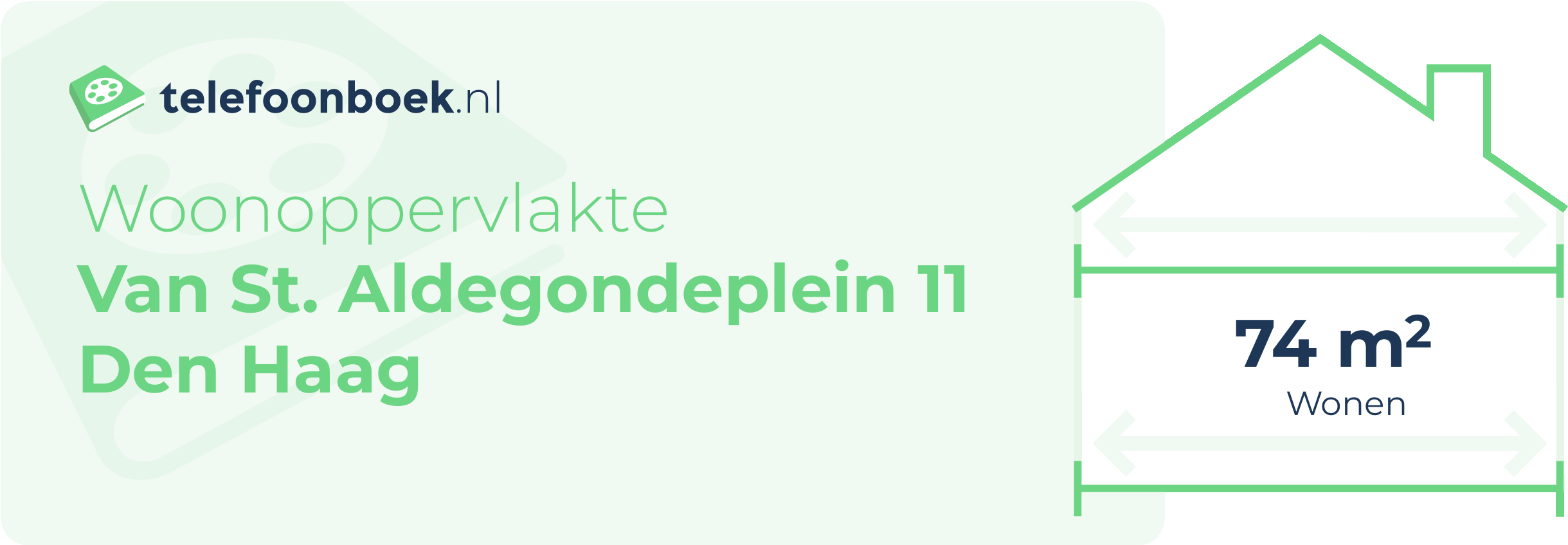 Woonoppervlakte Van St. Aldegondeplein 11 Den Haag