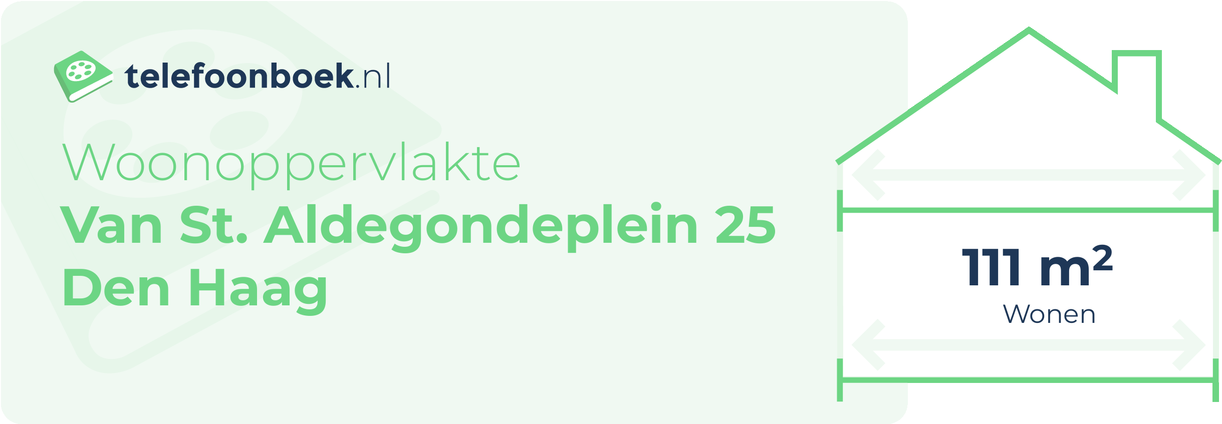 Woonoppervlakte Van St. Aldegondeplein 25 Den Haag