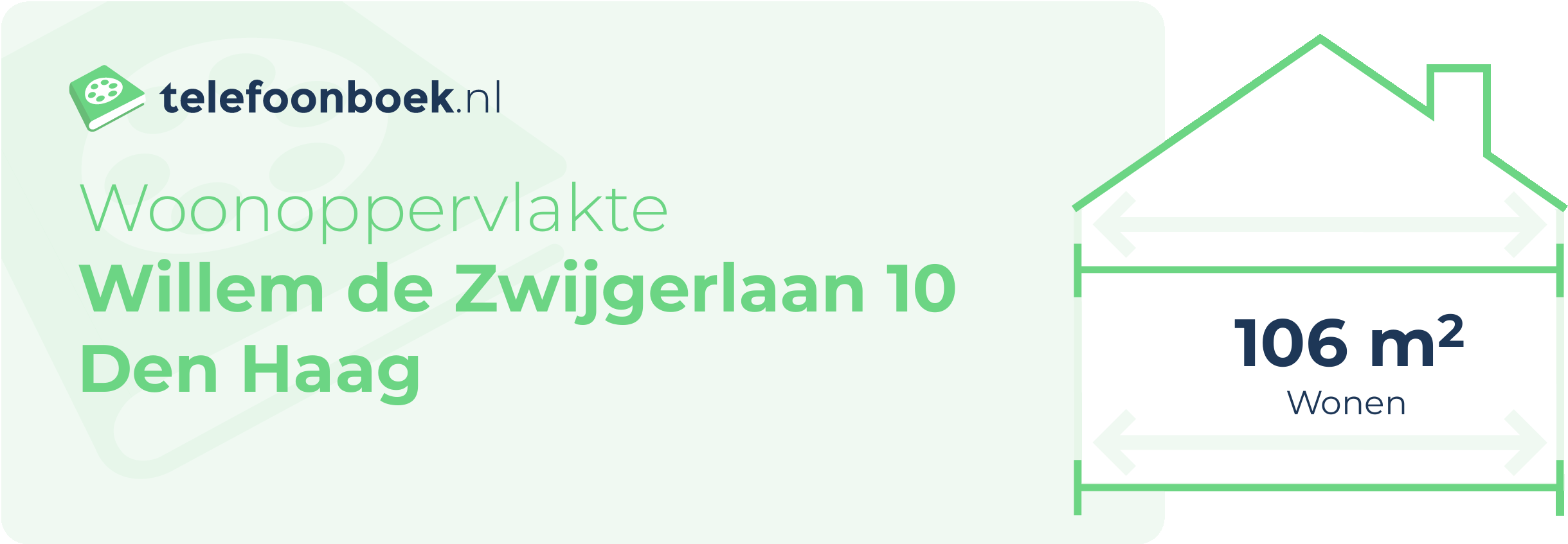 Woonoppervlakte Willem De Zwijgerlaan 10 Den Haag