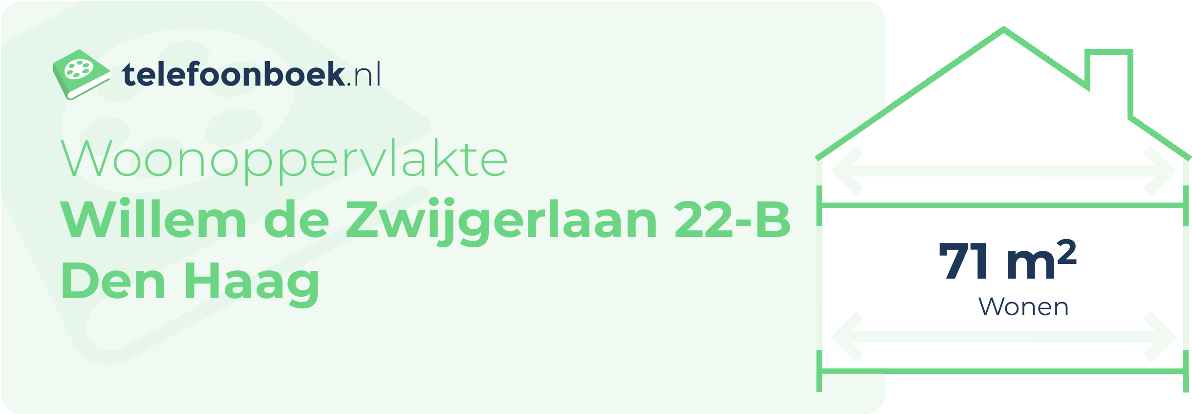 Woonoppervlakte Willem De Zwijgerlaan 22-B Den Haag