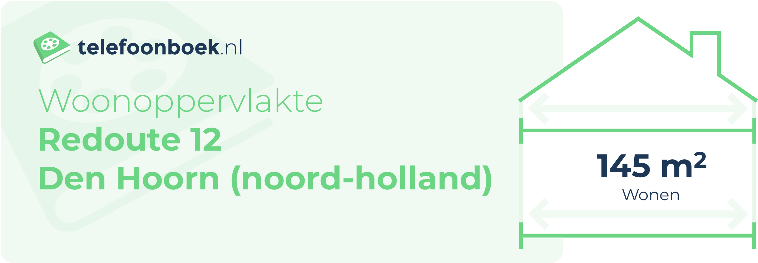 Woonoppervlakte Redoute 12 Den Hoorn (Noord-Holland)