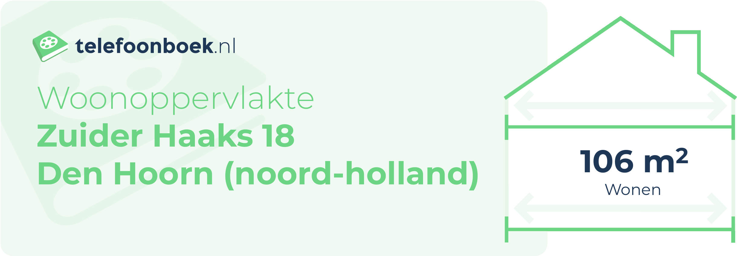 Woonoppervlakte Zuider Haaks 18 Den Hoorn (Noord-Holland)