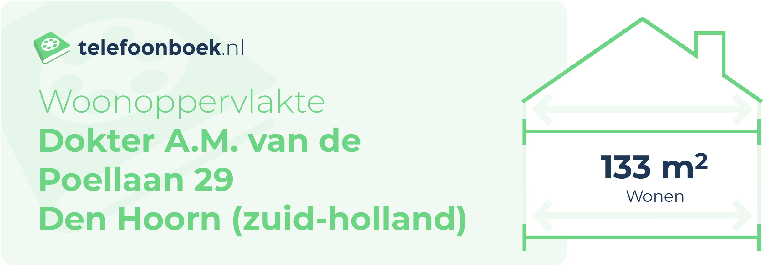Woonoppervlakte Dokter A.M. Van De Poellaan 29 Den Hoorn (Zuid-Holland)