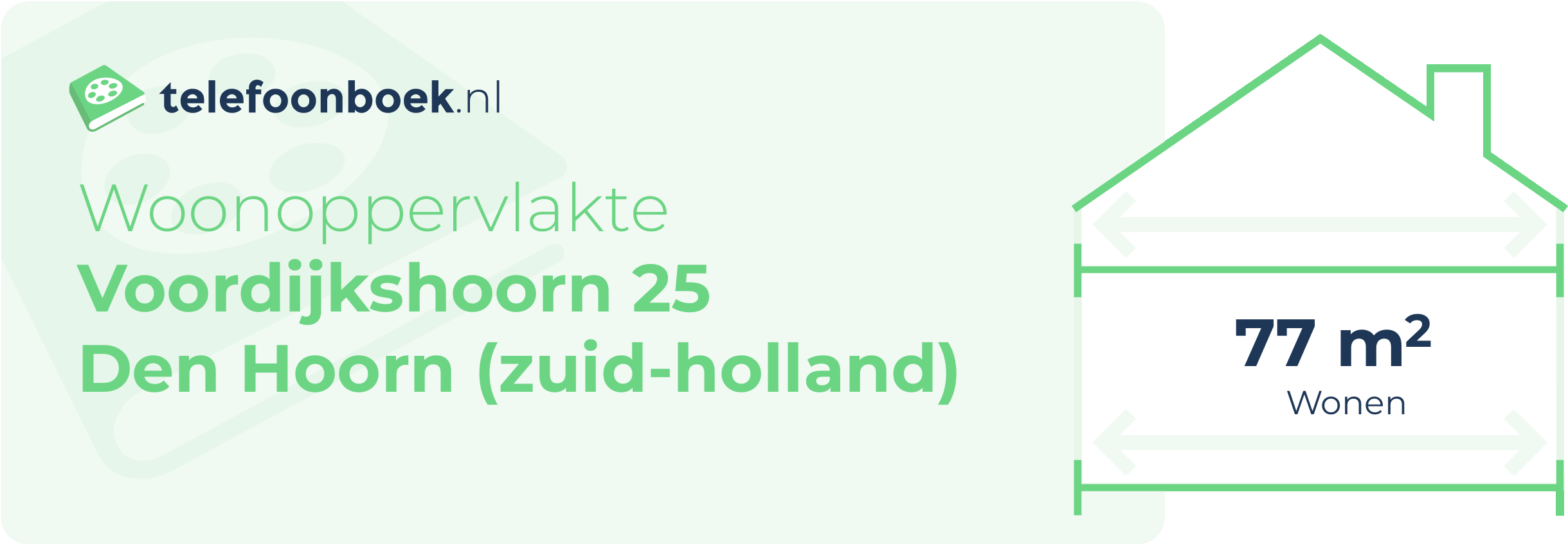 Woonoppervlakte Voordijkshoorn 25 Den Hoorn (Zuid-Holland)
