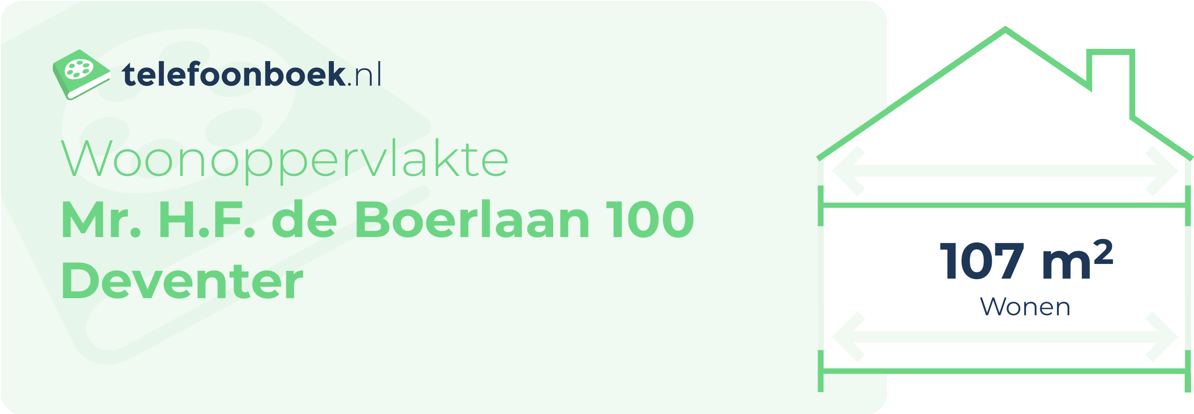 Woonoppervlakte Mr. H.F. De Boerlaan 100 Deventer
