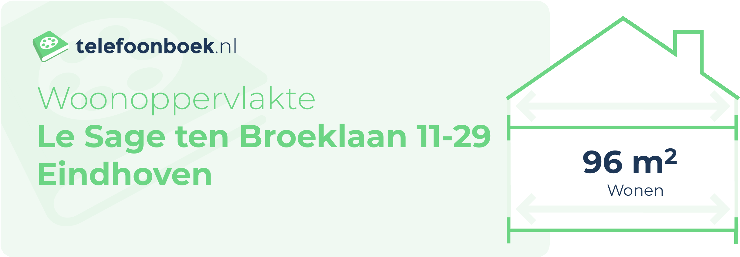 Woonoppervlakte Le Sage Ten Broeklaan 11-29 Eindhoven