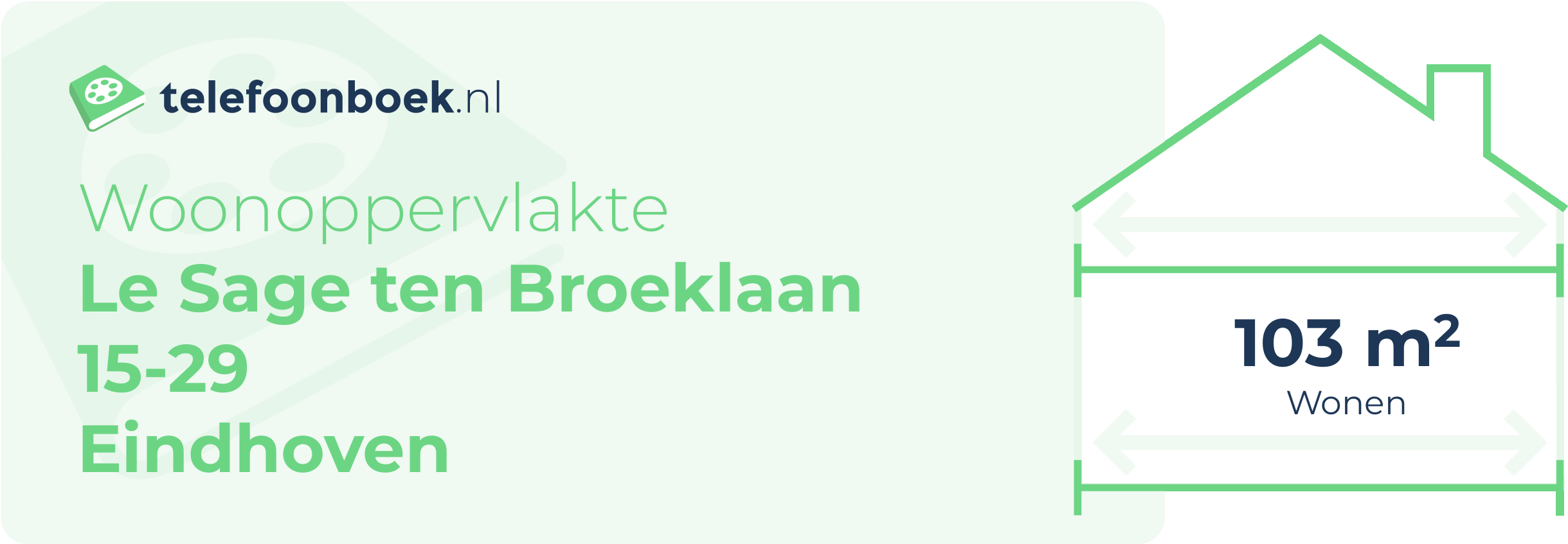 Woonoppervlakte Le Sage Ten Broeklaan 15-29 Eindhoven