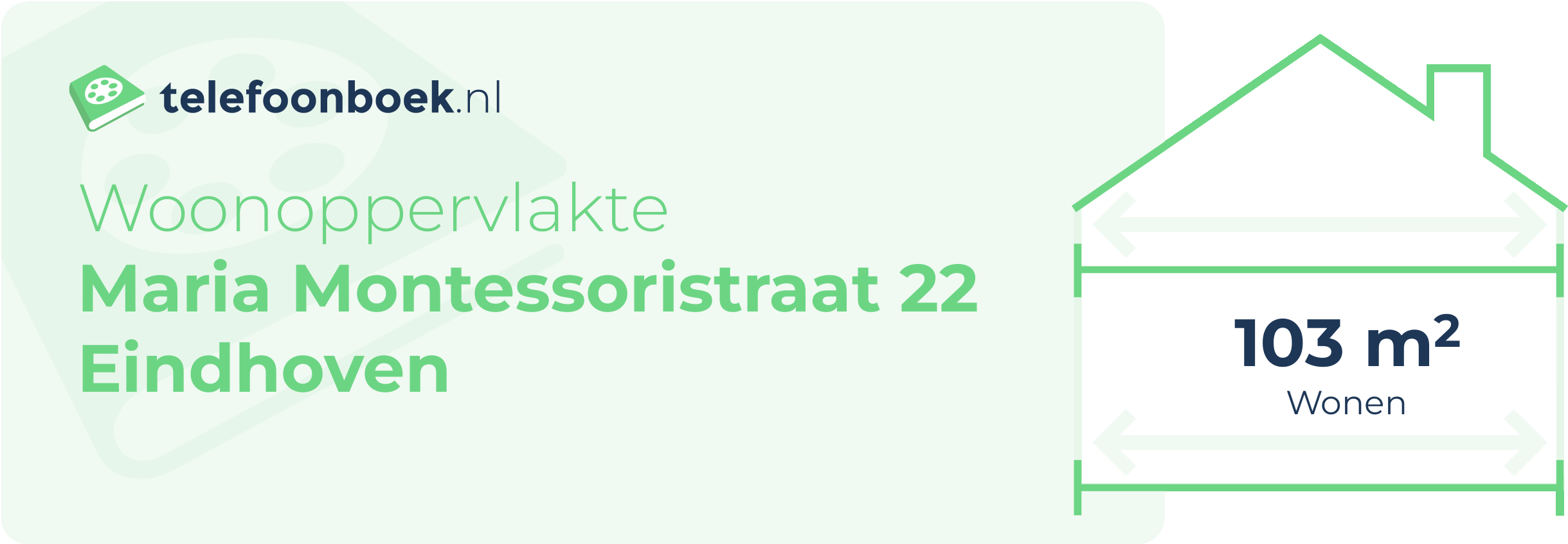 Woonoppervlakte Maria Montessoristraat 22 Eindhoven