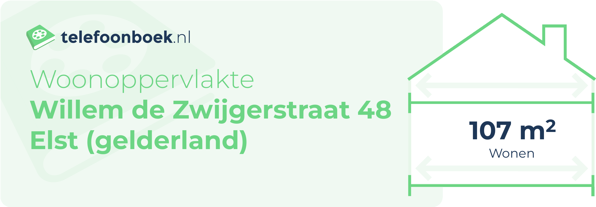 Woonoppervlakte Willem De Zwijgerstraat 48 Elst (Gelderland)