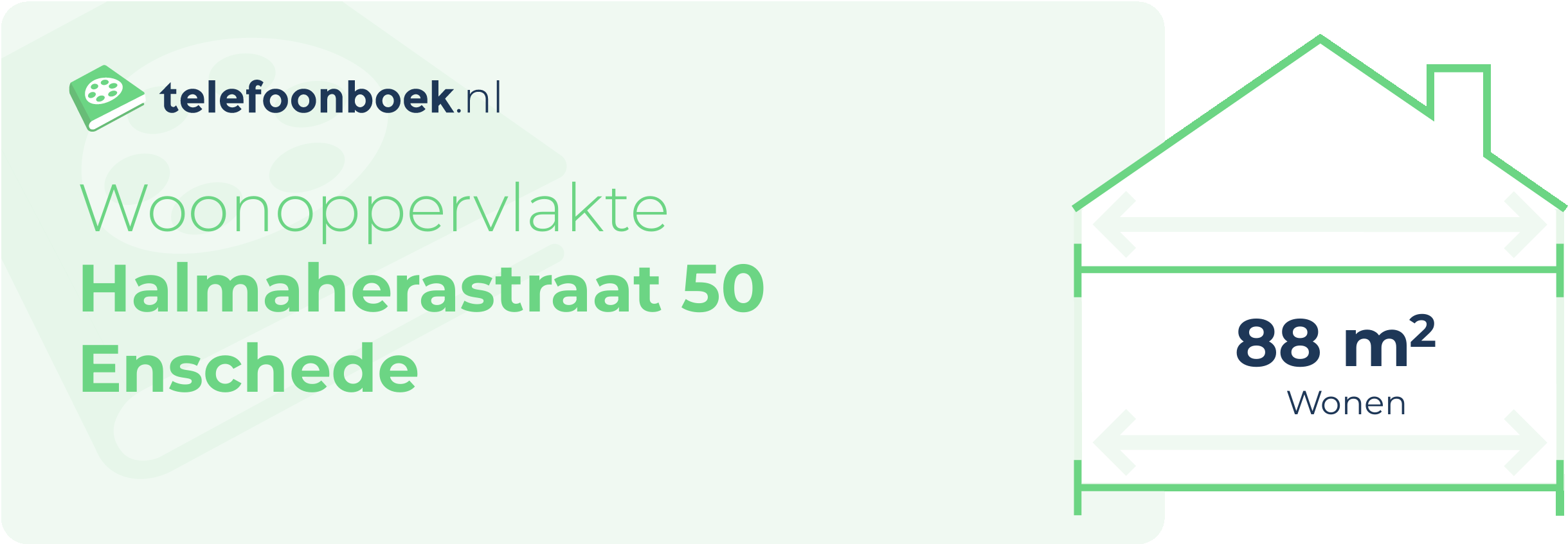 Woonoppervlakte Halmaherastraat 50 Enschede