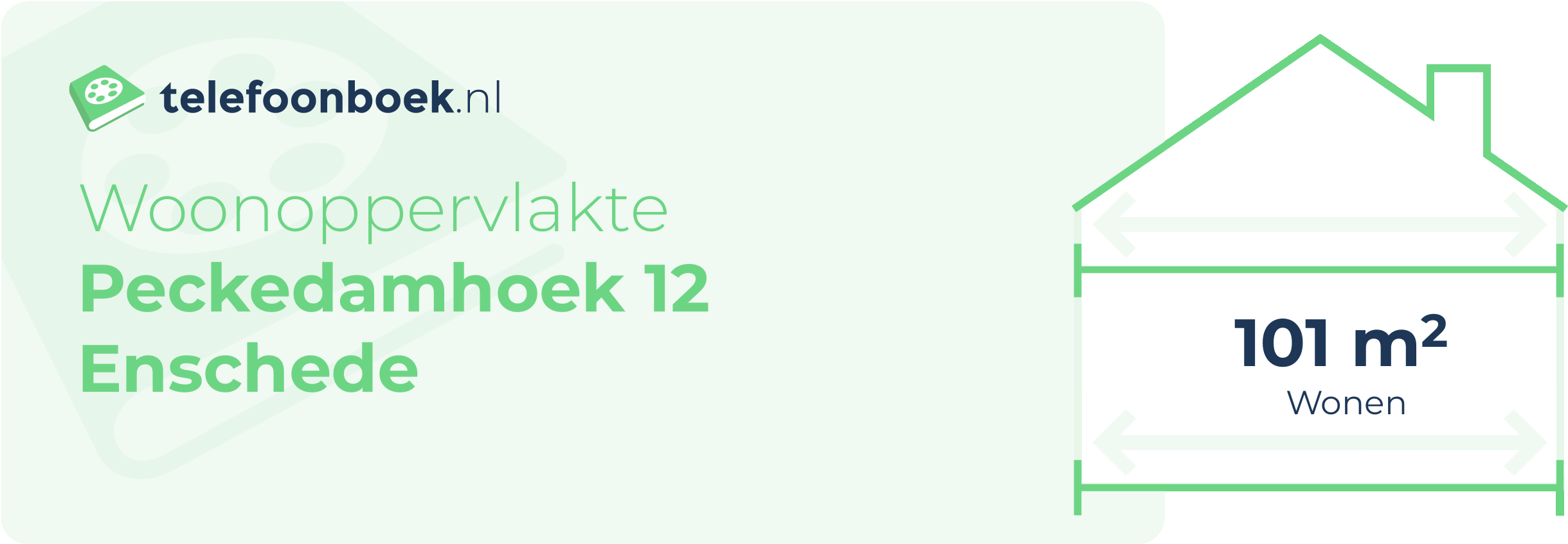 Woonoppervlakte Peckedamhoek 12 Enschede