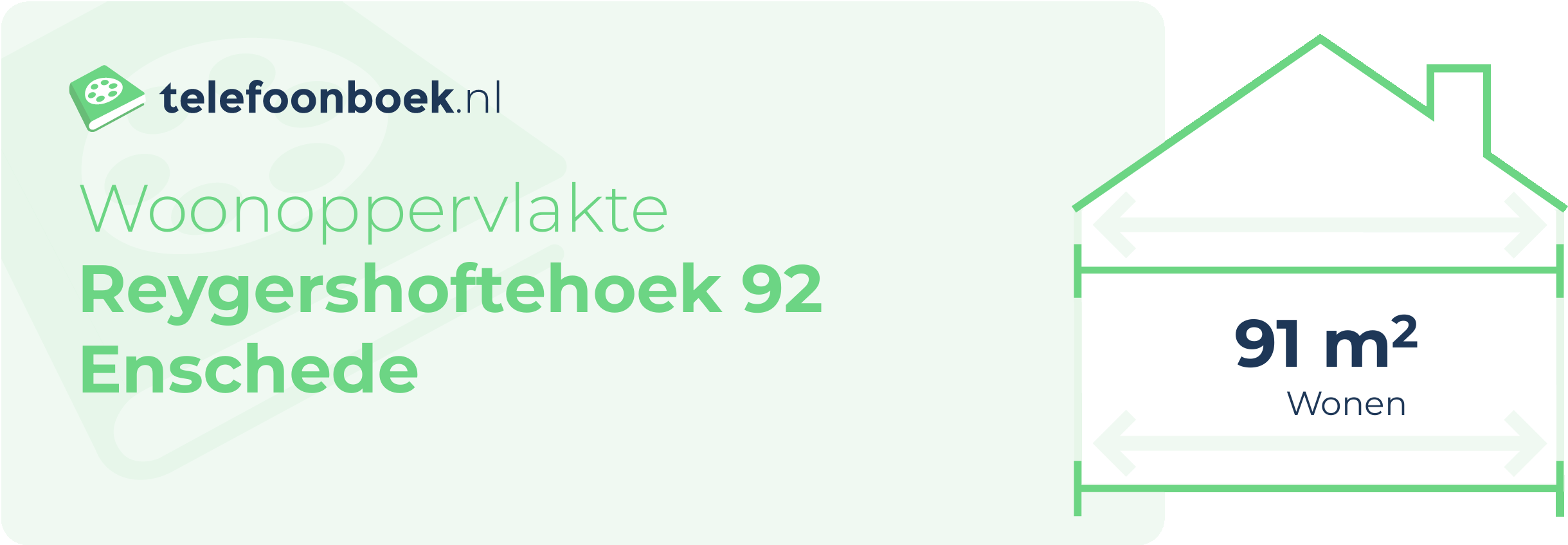 Woonoppervlakte Reygershoftehoek 92 Enschede