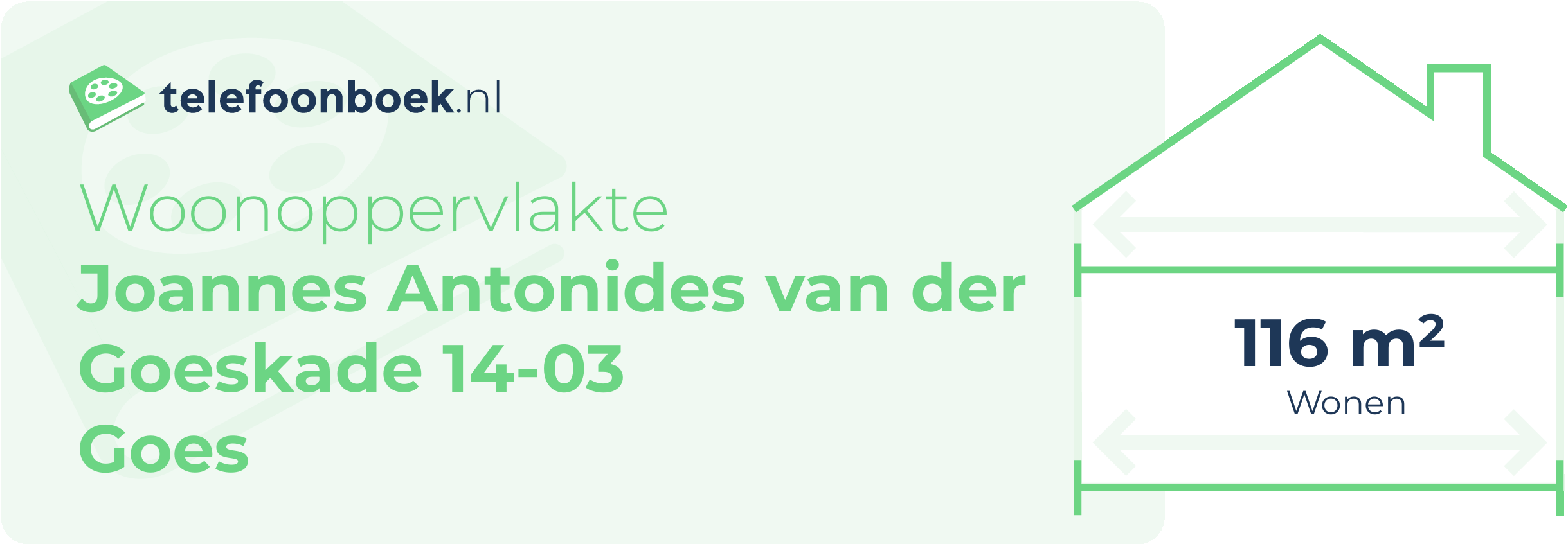 Woonoppervlakte Joannes Antonides Van Der Goeskade 14-03 Goes
