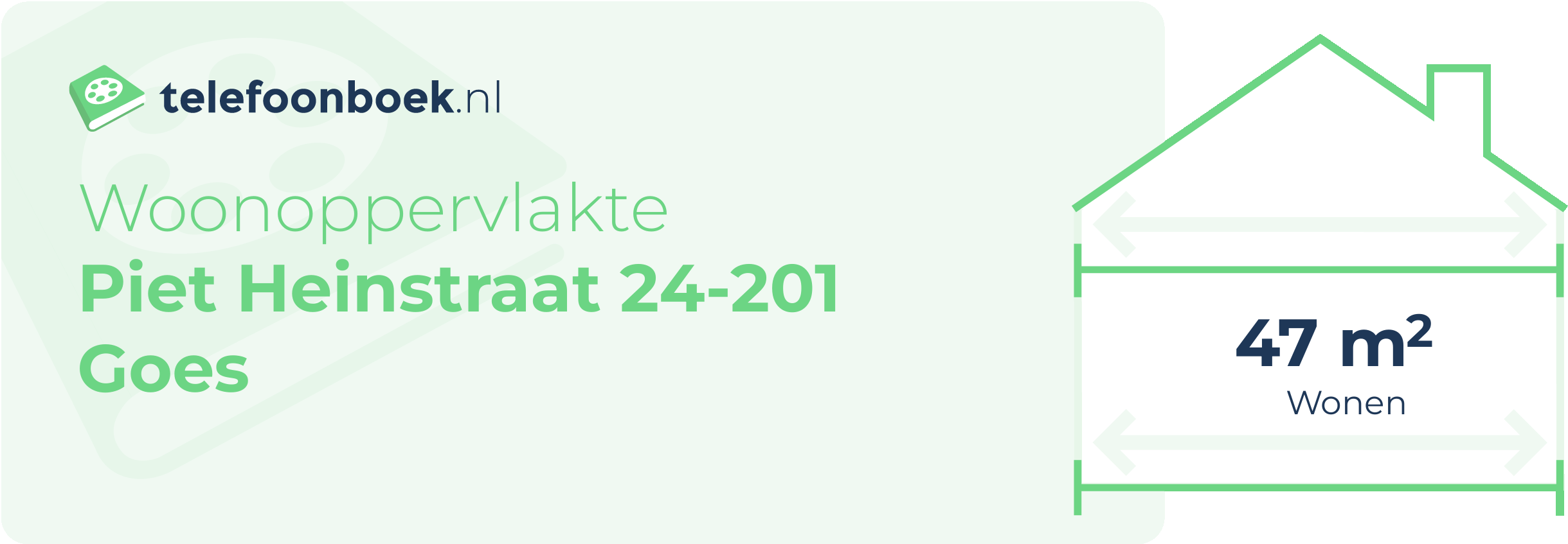 Woonoppervlakte Piet Heinstraat 24-201 Goes