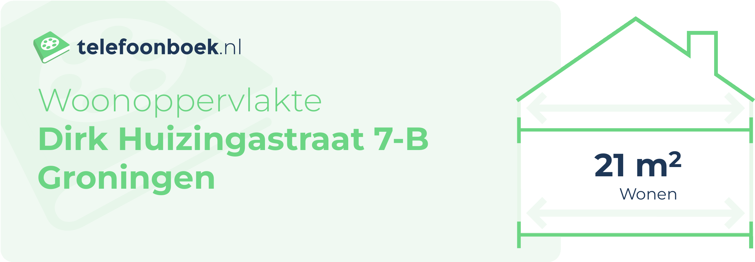 Woonoppervlakte Dirk Huizingastraat 7-B Groningen