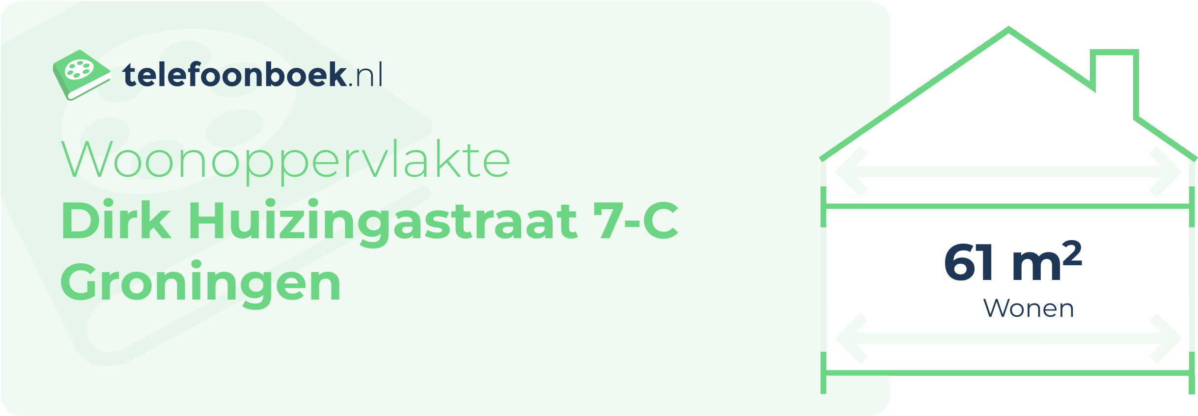 Woonoppervlakte Dirk Huizingastraat 7-C Groningen