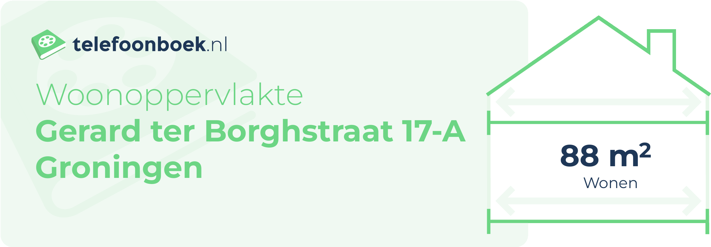Woonoppervlakte Gerard Ter Borghstraat 17-A Groningen