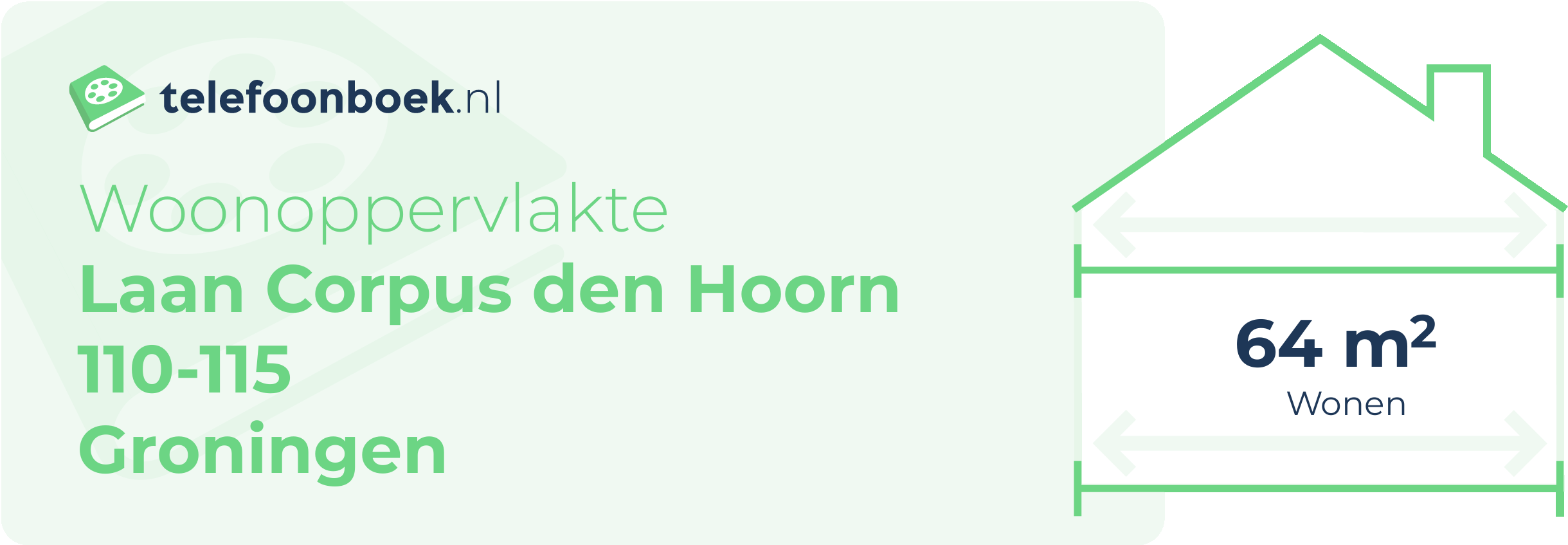 Woonoppervlakte Laan Corpus Den Hoorn 110-115 Groningen