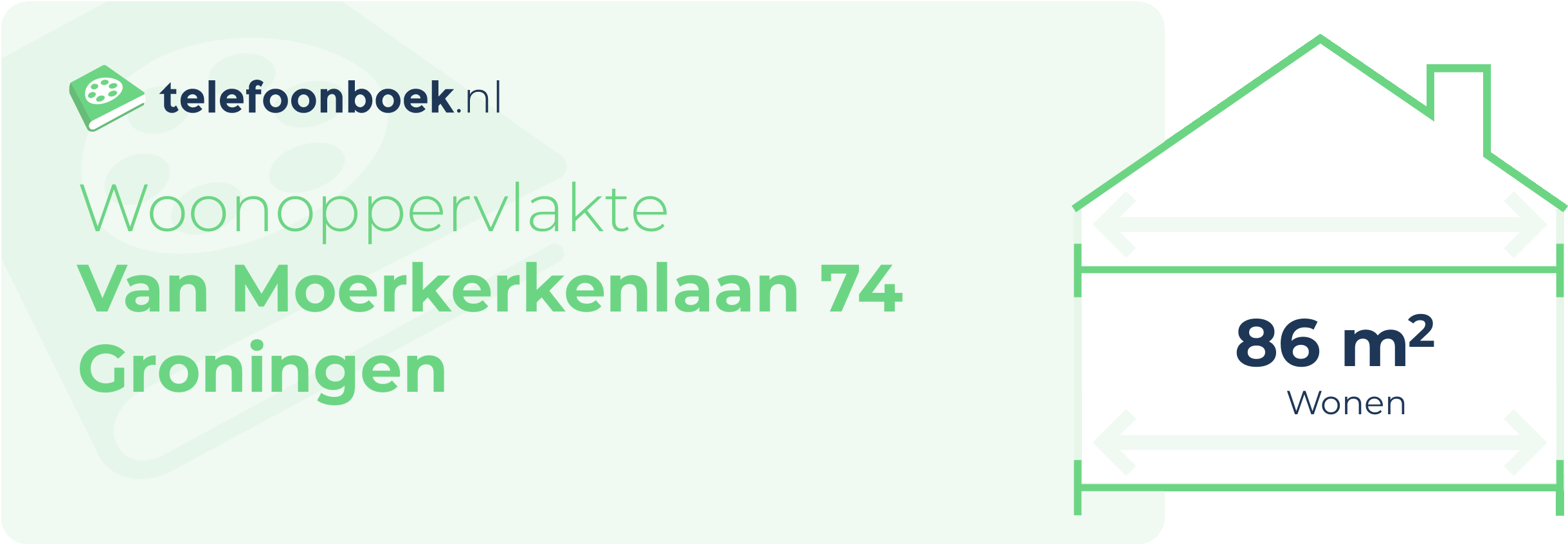 Woonoppervlakte Van Moerkerkenlaan 74 Groningen