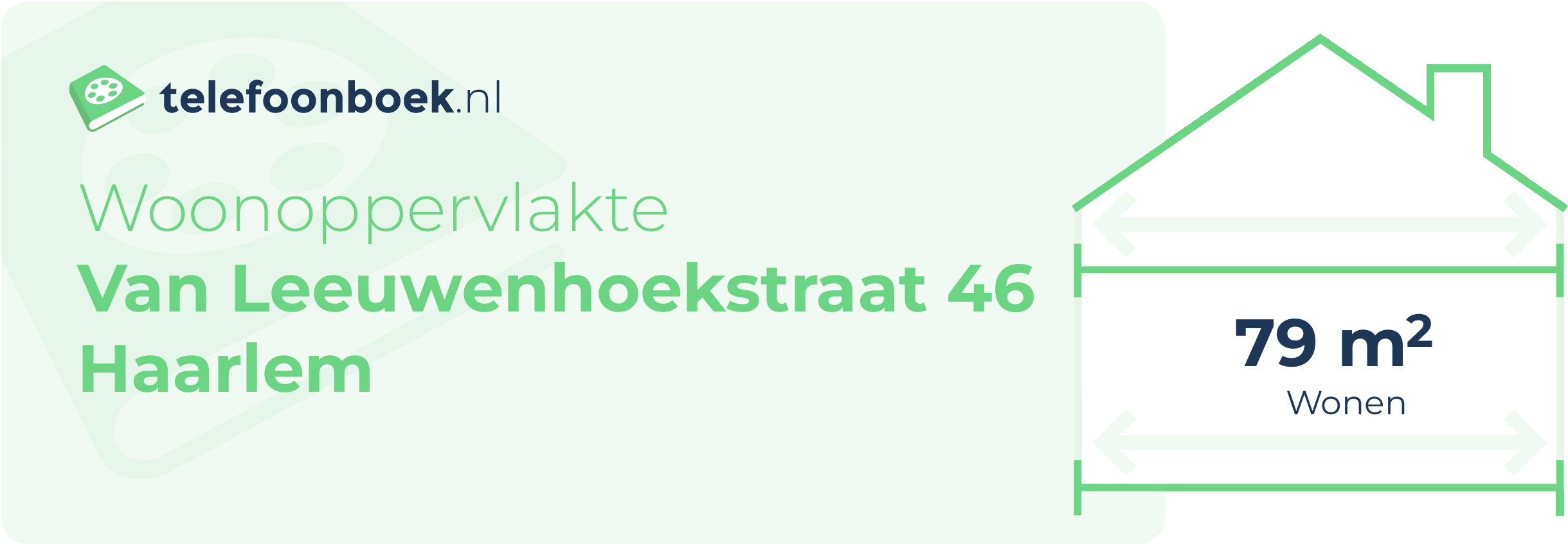 Woonoppervlakte Van Leeuwenhoekstraat 46 Haarlem