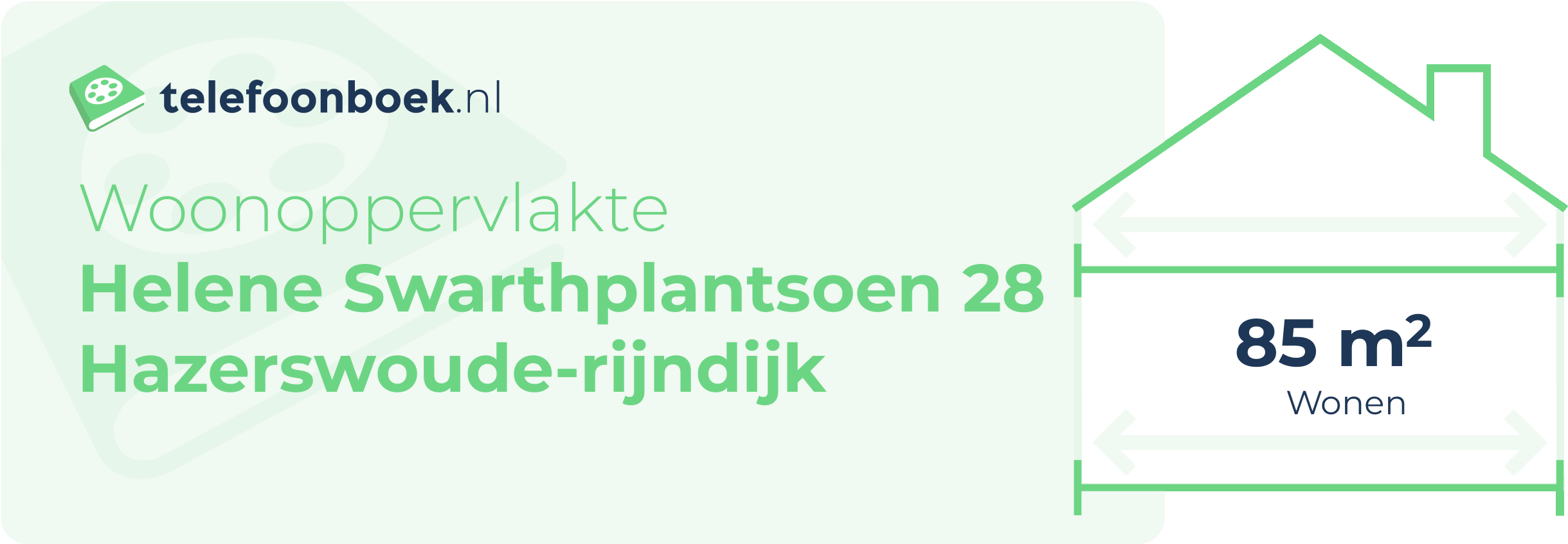 Woonoppervlakte Helene Swarthplantsoen 28 Hazerswoude-Rijndijk