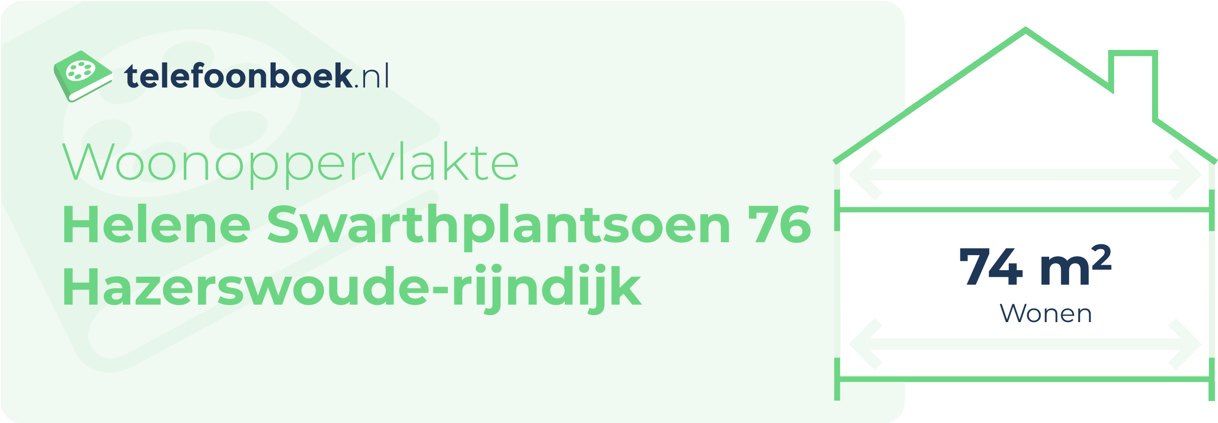 Woonoppervlakte Helene Swarthplantsoen 76 Hazerswoude-Rijndijk