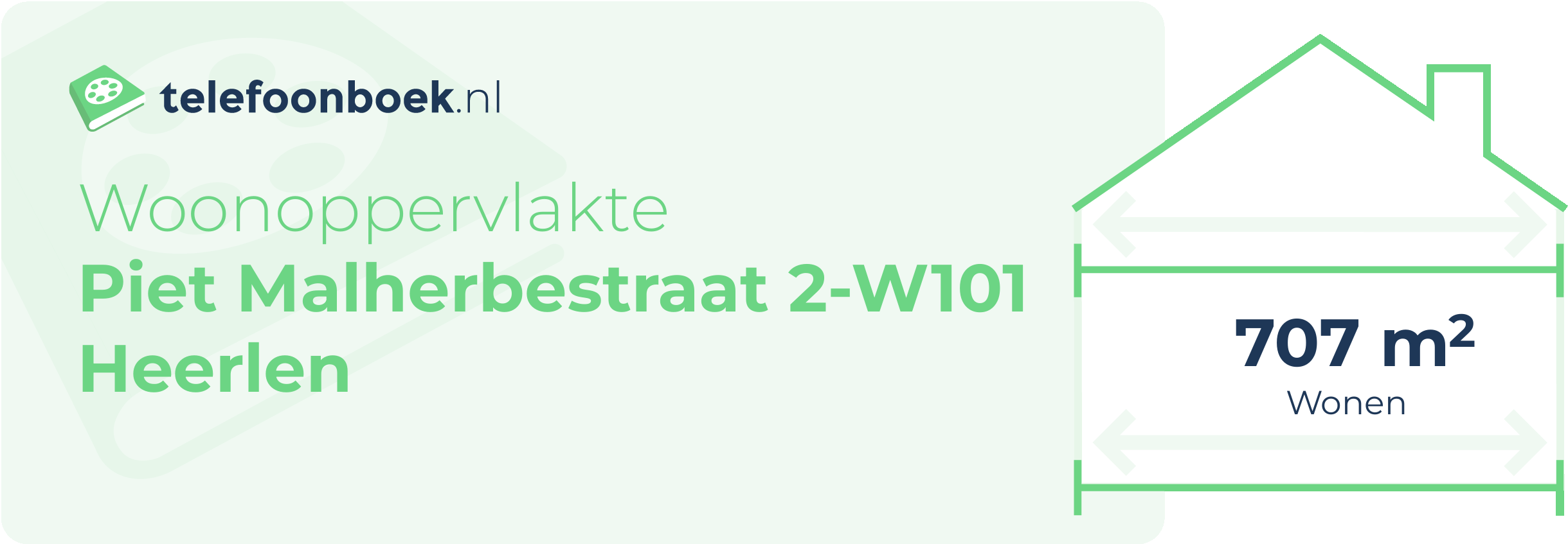 Woonoppervlakte Piet Malherbestraat 2-W101 Heerlen