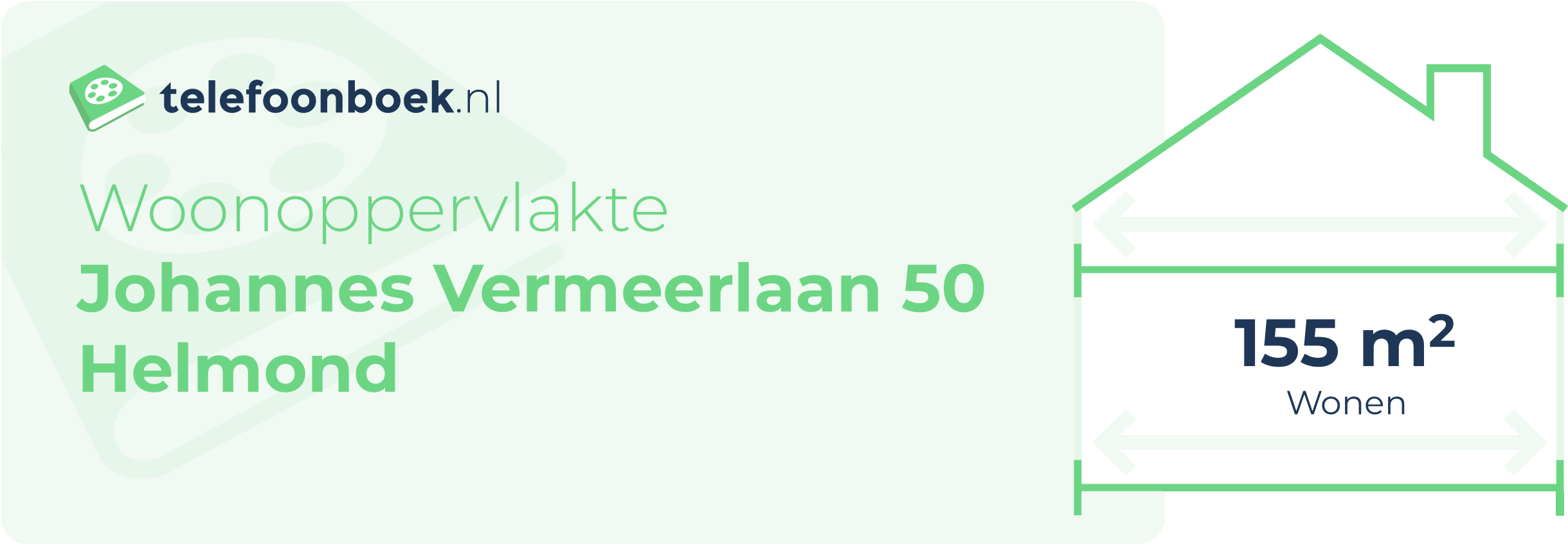 Woonoppervlakte Johannes Vermeerlaan 50 Helmond
