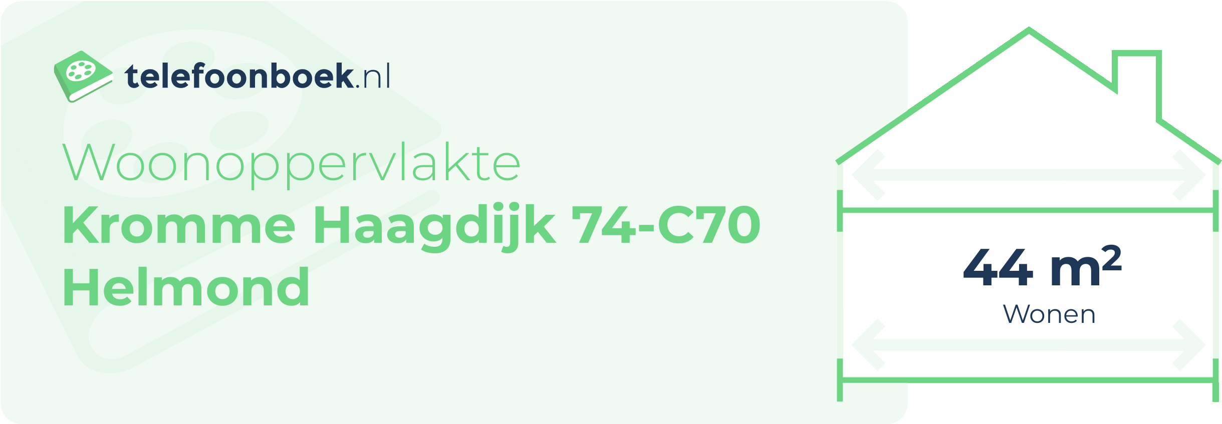 Woonoppervlakte Kromme Haagdijk 74-C70 Helmond