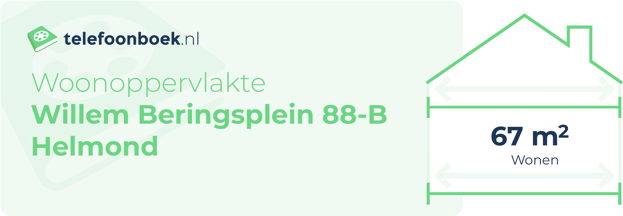 Woonoppervlakte Willem Beringsplein 88-B Helmond