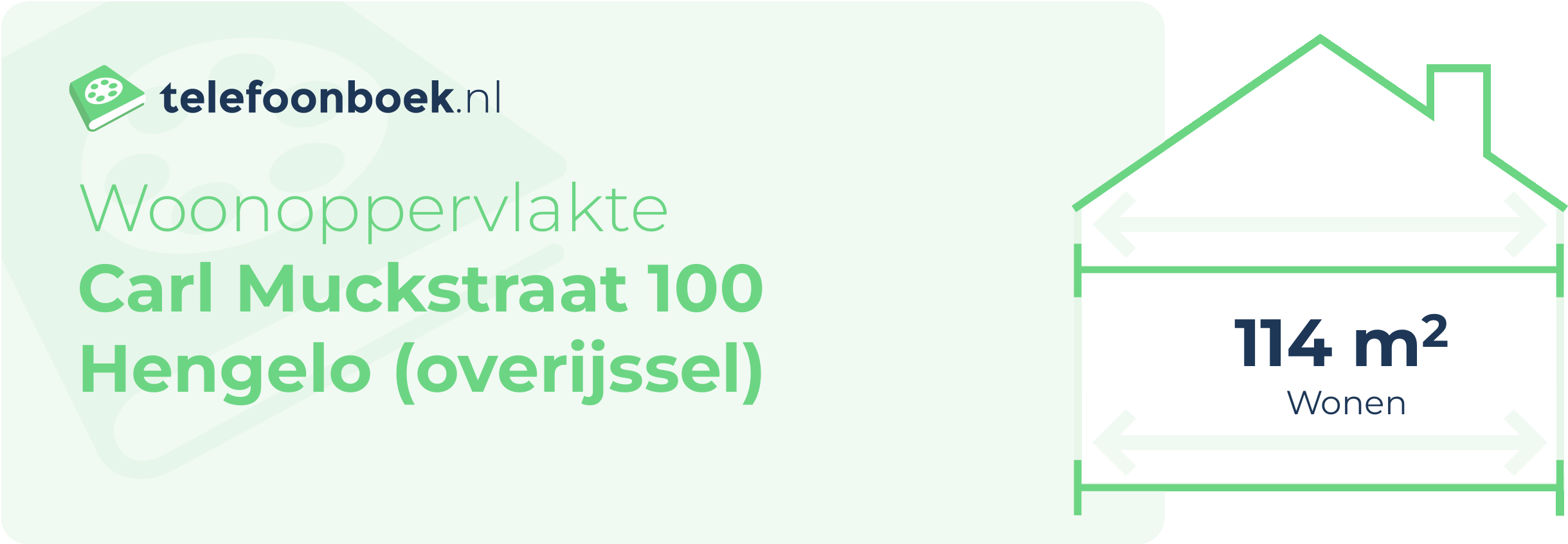 Woonoppervlakte Carl Muckstraat 100 Hengelo (Overijssel)