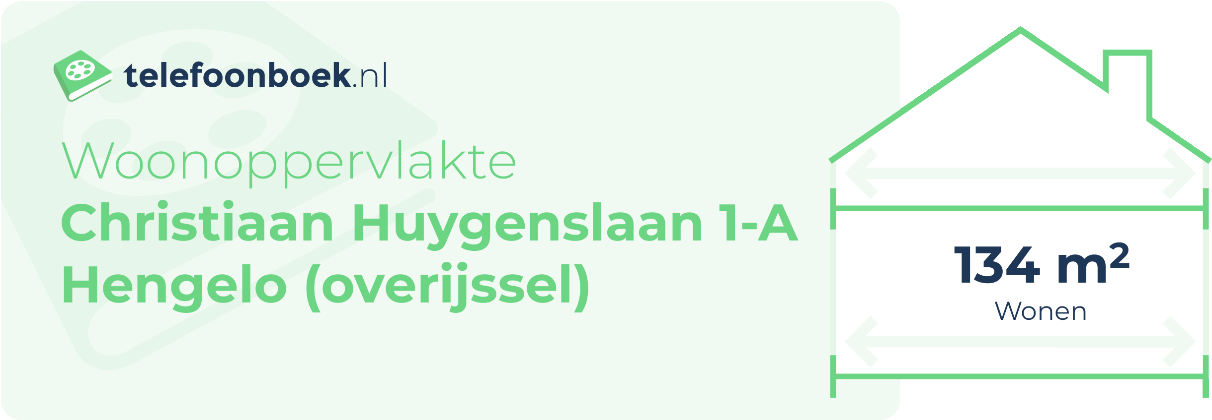 Woonoppervlakte Christiaan Huygenslaan 1-A Hengelo (Overijssel)