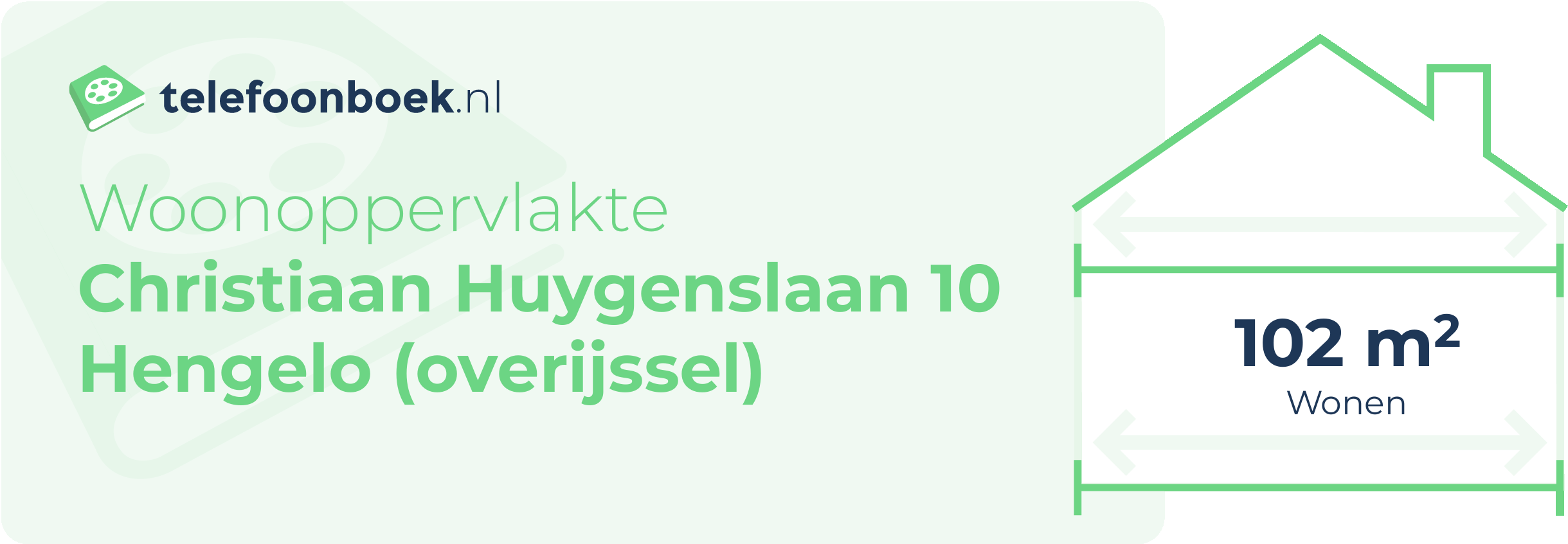 Woonoppervlakte Christiaan Huygenslaan 10 Hengelo (Overijssel)