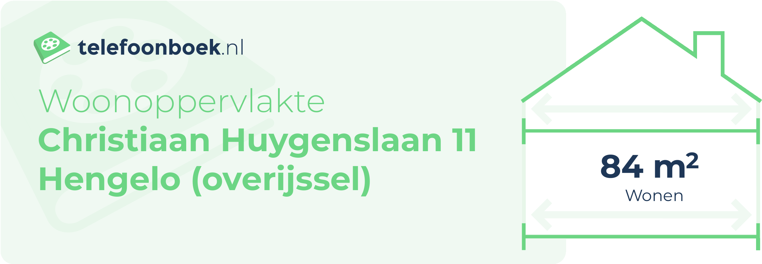 Woonoppervlakte Christiaan Huygenslaan 11 Hengelo (Overijssel)