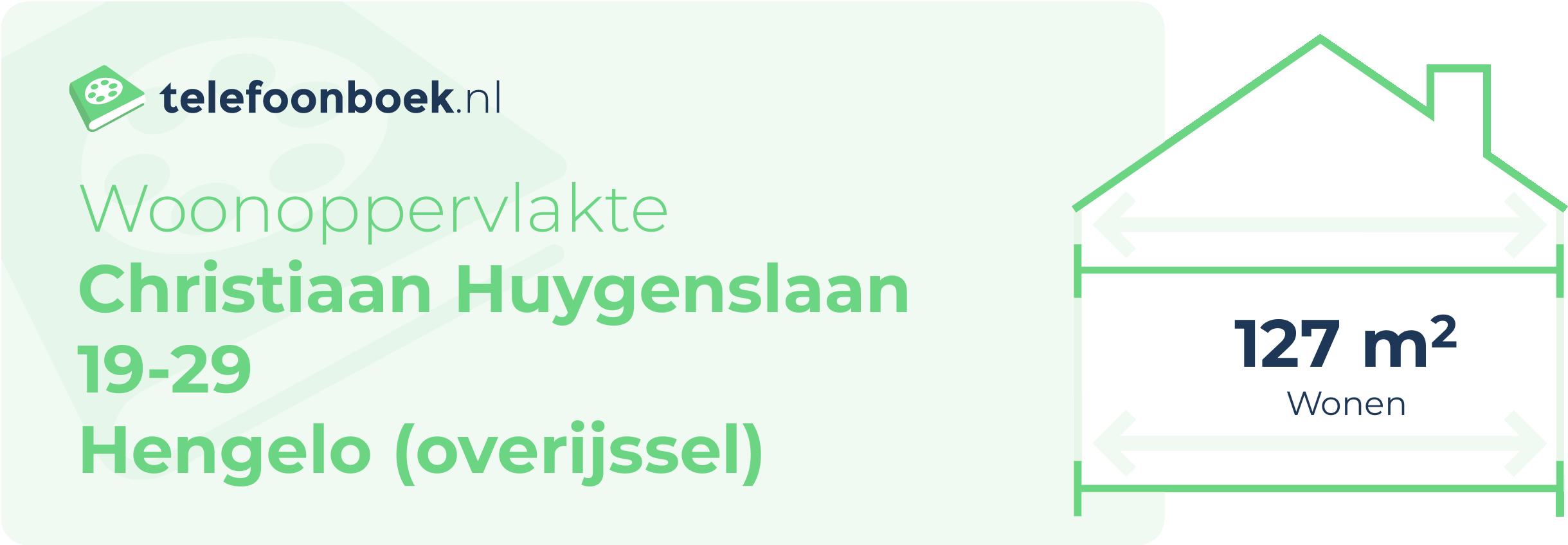 Woonoppervlakte Christiaan Huygenslaan 19-29 Hengelo (Overijssel)