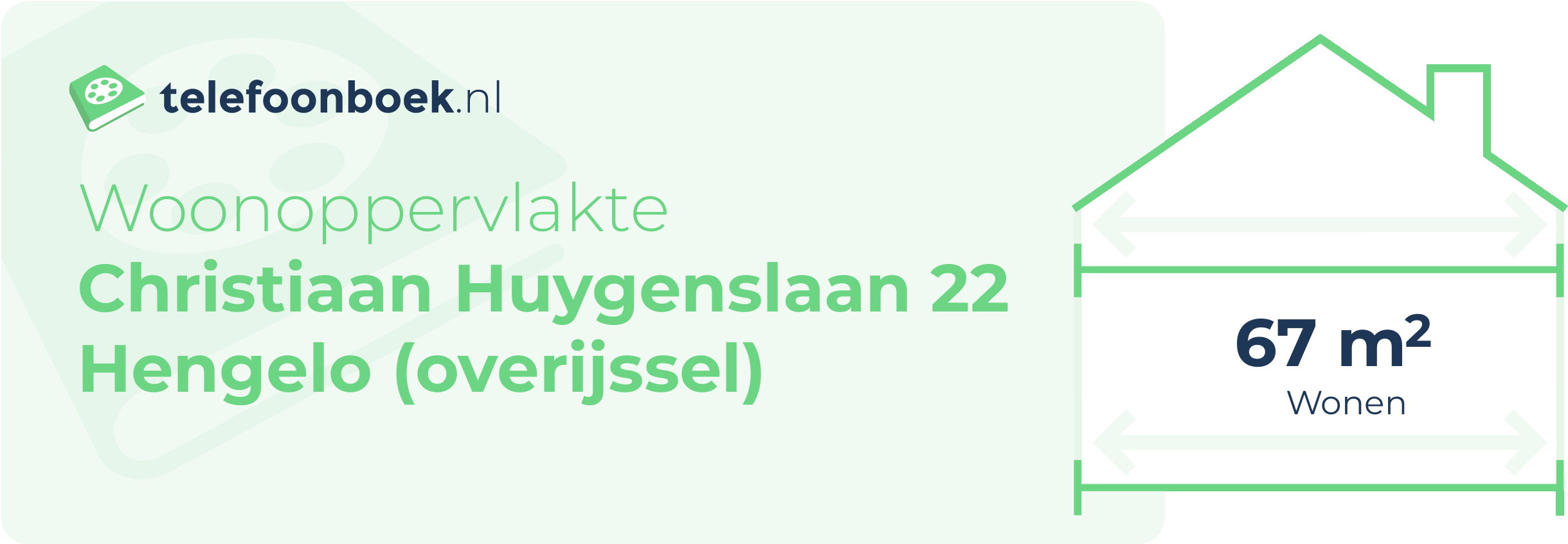 Woonoppervlakte Christiaan Huygenslaan 22 Hengelo (Overijssel)