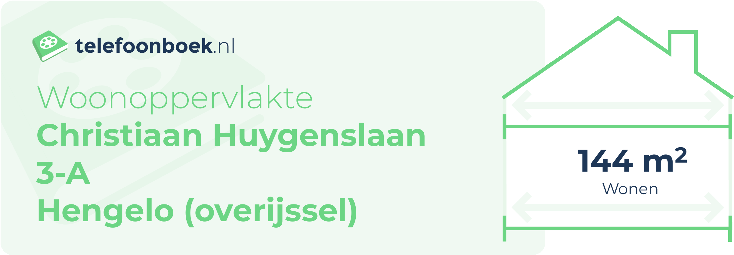 Woonoppervlakte Christiaan Huygenslaan 3-A Hengelo (Overijssel)