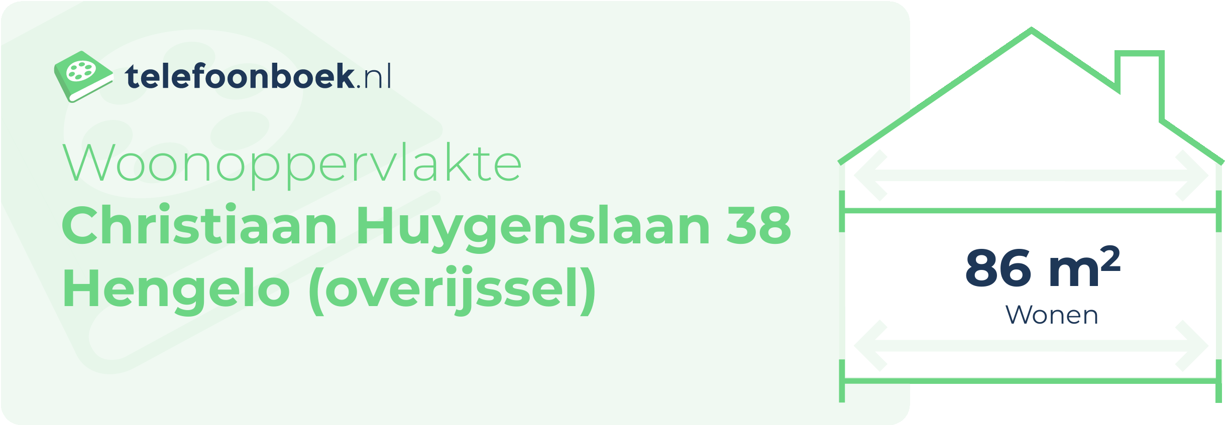 Woonoppervlakte Christiaan Huygenslaan 38 Hengelo (Overijssel)